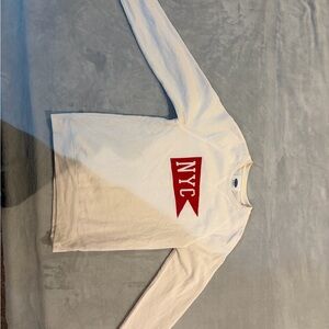 Old Navy White Long Sleeve with Red Graphic